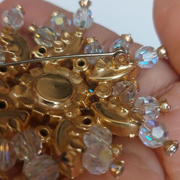 Juliana Delizza & Elster Breathtaking AB Rhinestone Snowflake Brooch Pin - Picture 7 of 9